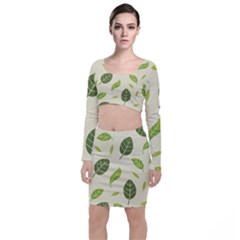 Leaf-spring-seamless-pattern-fresh-green-color-nature Top And Skirt Sets by uniart180623