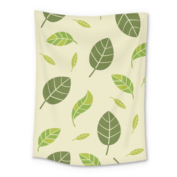 Leaf-spring-seamless-pattern-fresh-green-color-nature Medium Tapestry