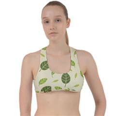 Leaf-spring-seamless-pattern-fresh-green-color-nature Criss Cross Racerback Sports Bra by uniart180623