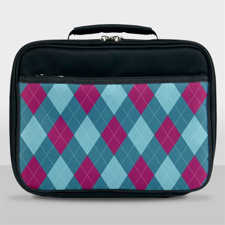 Argyle-pattern-seamless-fabric-texture-background-classic-argill-ornament Lunch Bag