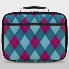 Argyle-pattern-seamless-fabric-texture-background-classic-argill-ornament Full Print Lunch Bag by uniart180623