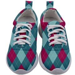 Argyle-pattern-seamless-fabric-texture-background-classic-argill-ornament Kids Athletic Shoes by uniart180623