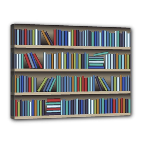 Bookshelf Canvas 16  X 12  (stretched) by uniart180623