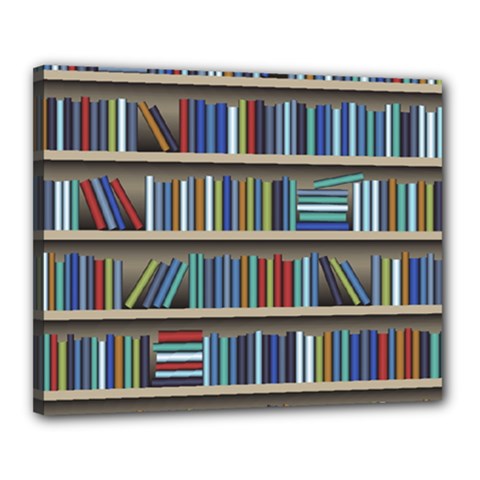 Bookshelf Canvas 20  X 16  (stretched)