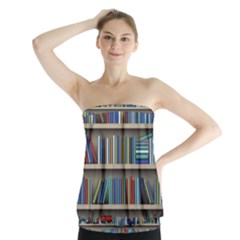 Bookshelf Strapless Top by uniart180623