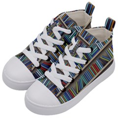 Bookshelf Kids  Mid-top Canvas Sneakers by uniart180623