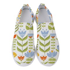 Seamless-pattern-with-various-flowers-leaves-folk-motif Women s Slip On Sneakers