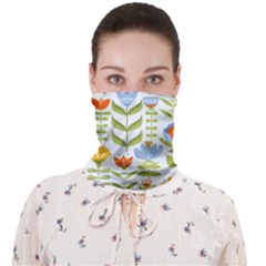 Seamless-pattern-with-various-flowers-leaves-folk-motif Face Covering Bandana (adult) by uniart180623