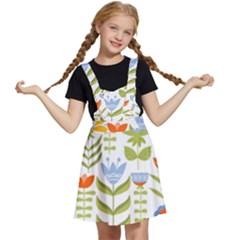 Seamless-pattern-with-various-flowers-leaves-folk-motif Kids  Apron Dress by uniart180623