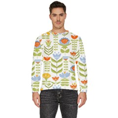 Seamless-pattern-with-various-flowers-leaves-folk-motif Men s Fleece Sweatshirt