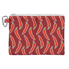 Chili-pattern-red Canvas Cosmetic Bag (xl)