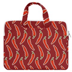 Chili-pattern-red Macbook Pro 16  Double Pocket Laptop Bag 