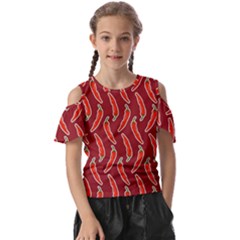 Chili-pattern-red Kids  Butterfly Cutout Tee