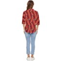 Chili-pattern-red Women s Quarter Sleeve Pocket Shirt View4