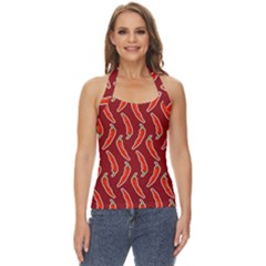 Chili-pattern-red Basic Halter Top by uniart180623