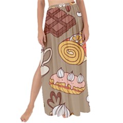 Vector-seamless-pattern-with-doodle-coffee-equipment Maxi Chiffon Tie-up Sarong by uniart180623