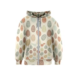 Seamless-pattern-colorful-easter-egg-flat-icons-painted-traditional-style Kids  Zipper Hoodie