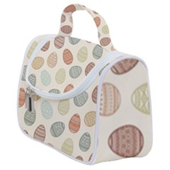 Seamless-pattern-colorful-easter-egg-flat-icons-painted-traditional-style Satchel Handbag by uniart180623