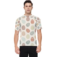 Seamless-pattern-colorful-easter-egg-flat-icons-painted-traditional-style Men s Short Sleeve Rash Guard by uniart180623