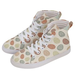 Seamless-pattern-colorful-easter-egg-flat-icons-painted-traditional-style Women s Hi-top Skate Sneakers by uniart180623