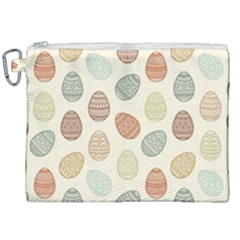 Seamless-pattern-colorful-easter-egg-flat-icons-painted-traditional-style Canvas Cosmetic Bag (xxl) by uniart180623