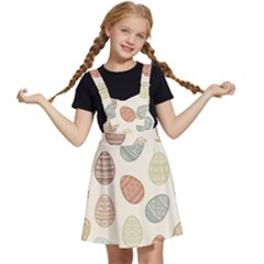 Seamless-pattern-colorful-easter-egg-flat-icons-painted-traditional-style Kids  Apron Dress by uniart180623