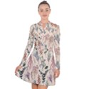 Watercolor-floral-seamless-pattern Long Sleeve Panel Dress View1