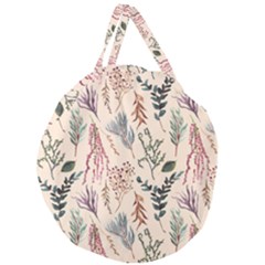 Watercolor-floral-seamless-pattern Giant Round Zipper Tote by uniart180623