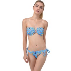 Hand-drawn-seamless-pattern-summer-time Twist Bandeau Bikini Set by uniart180623