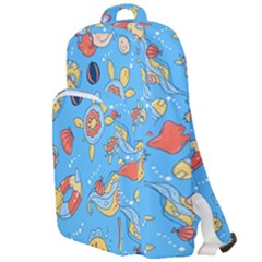 Hand-drawn-seamless-pattern-summer-time Double Compartment Backpack by uniart180623