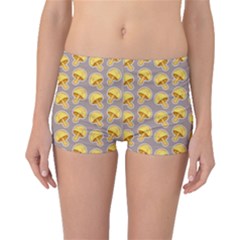 Yellow-mushroom-pattern Boyleg Bikini Bottoms by uniart180623