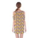 Yellow-mushroom-pattern Shoulder Cutout One Piece Dress View2