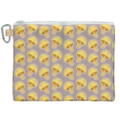 Yellow-mushroom-pattern Canvas Cosmetic Bag (xxl) by uniart180623