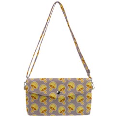 Yellow-mushroom-pattern Removable Strap Clutch Bag by uniart180623