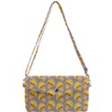 Yellow-mushroom-pattern Removable Strap Clutch Bag View1