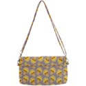 Yellow-mushroom-pattern Removable Strap Clutch Bag View2