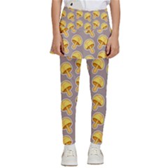 Yellow-mushroom-pattern Kids  Skirted Pants by uniart180623