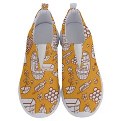 Vector-honey-element-doodle-seamless-pattern-with-beehive-beeke No Lace Lightweight Shoes by uniart180623