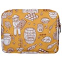 Vector-honey-element-doodle-seamless-pattern-with-beehive-beeke Make Up Pouch (Large) View2