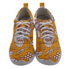 Vector-honey-element-doodle-seamless-pattern-with-beehive-beeke Women Athletic Shoes by uniart180623