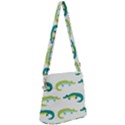 Cute-cartoon-alligator-kids-seamless-pattern-with-green-nahd-drawn-crocodiles Zipper Messenger Bag View1