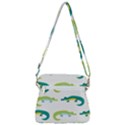 Cute-cartoon-alligator-kids-seamless-pattern-with-green-nahd-drawn-crocodiles Zipper Messenger Bag View3