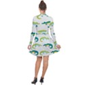 Cute-cartoon-alligator-kids-seamless-pattern-with-green-nahd-drawn-crocodiles Long Sleeve Panel Dress View2