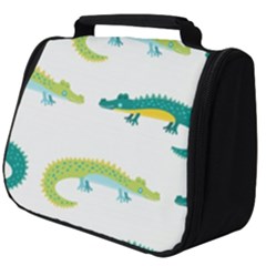 Cute-cartoon-alligator-kids-seamless-pattern-with-green-nahd-drawn-crocodiles Full Print Travel Pouch (big) by uniart180623