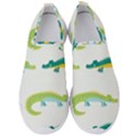 Cute-cartoon-alligator-kids-seamless-pattern-with-green-nahd-drawn-crocodiles Men s Slip On Sneakers View1