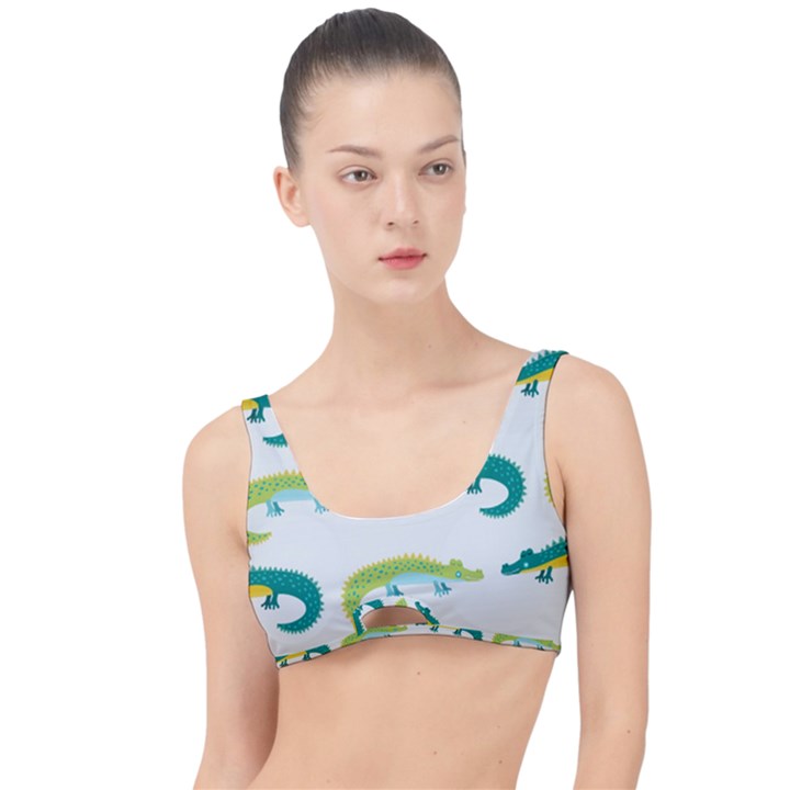 Cute-cartoon-alligator-kids-seamless-pattern-with-green-nahd-drawn-crocodiles The Little Details Bikini Top