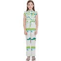 Cute-cartoon-alligator-kids-seamless-pattern-with-green-nahd-drawn-crocodiles Kids  Sleeveless Ruffle Edge Band Collar Chiffon One Piece View1