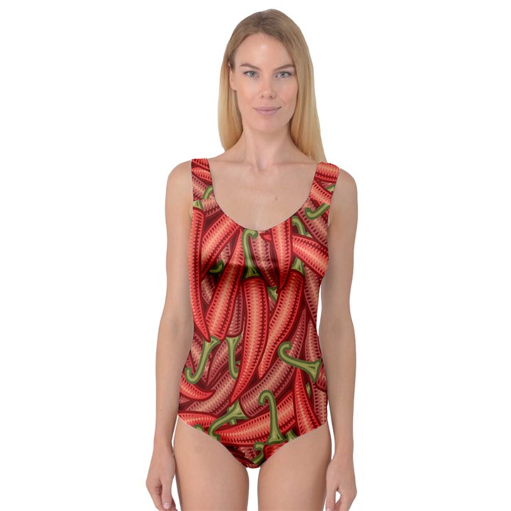 Seamless-chili-pepper-pattern Princess Tank Leotard 