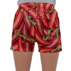 Seamless-chili-pepper-pattern Sleepwear Shorts by uniart180623