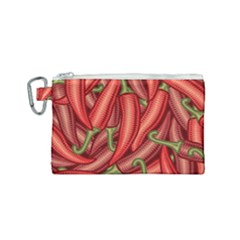 Seamless-chili-pepper-pattern Canvas Cosmetic Bag (small) by uniart180623